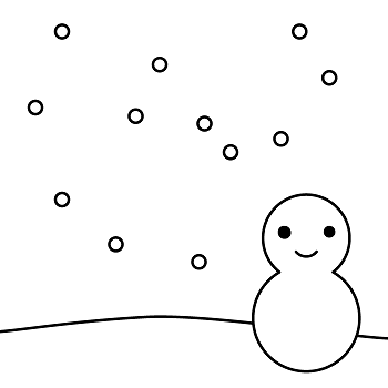 雪だるまのイラスト