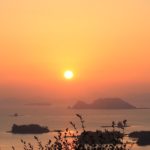 展海峰 夕日の写真