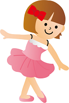 バレエをしてる女の子のイラスト