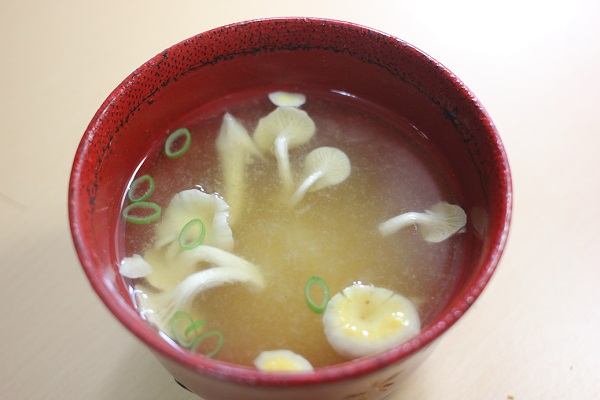 たもぎ茸の味噌汁の写真